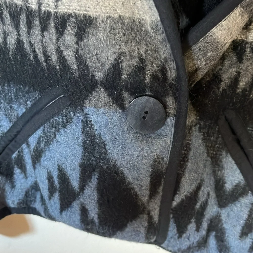 WOOL BLEND SIZE MED SOUTHWEST PATTERN JACKET - Picture 3 of 8